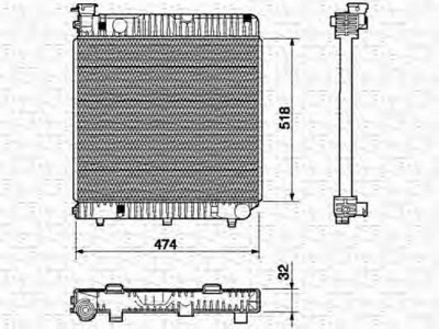 MAGNETI MARELLI 350213523000 -  Радиатор, охлаждение двигателя